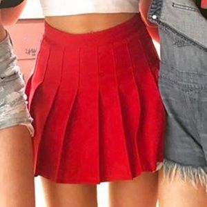 Red American Apparel Cheer Skirt